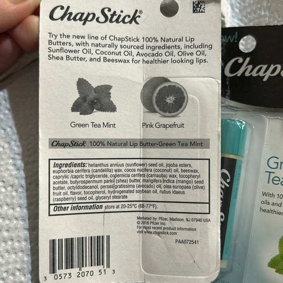 ChapStick 100% Natural Lip Butter, Green Tea‎ Mint, 0.15 oz - Picture 7 of 7
